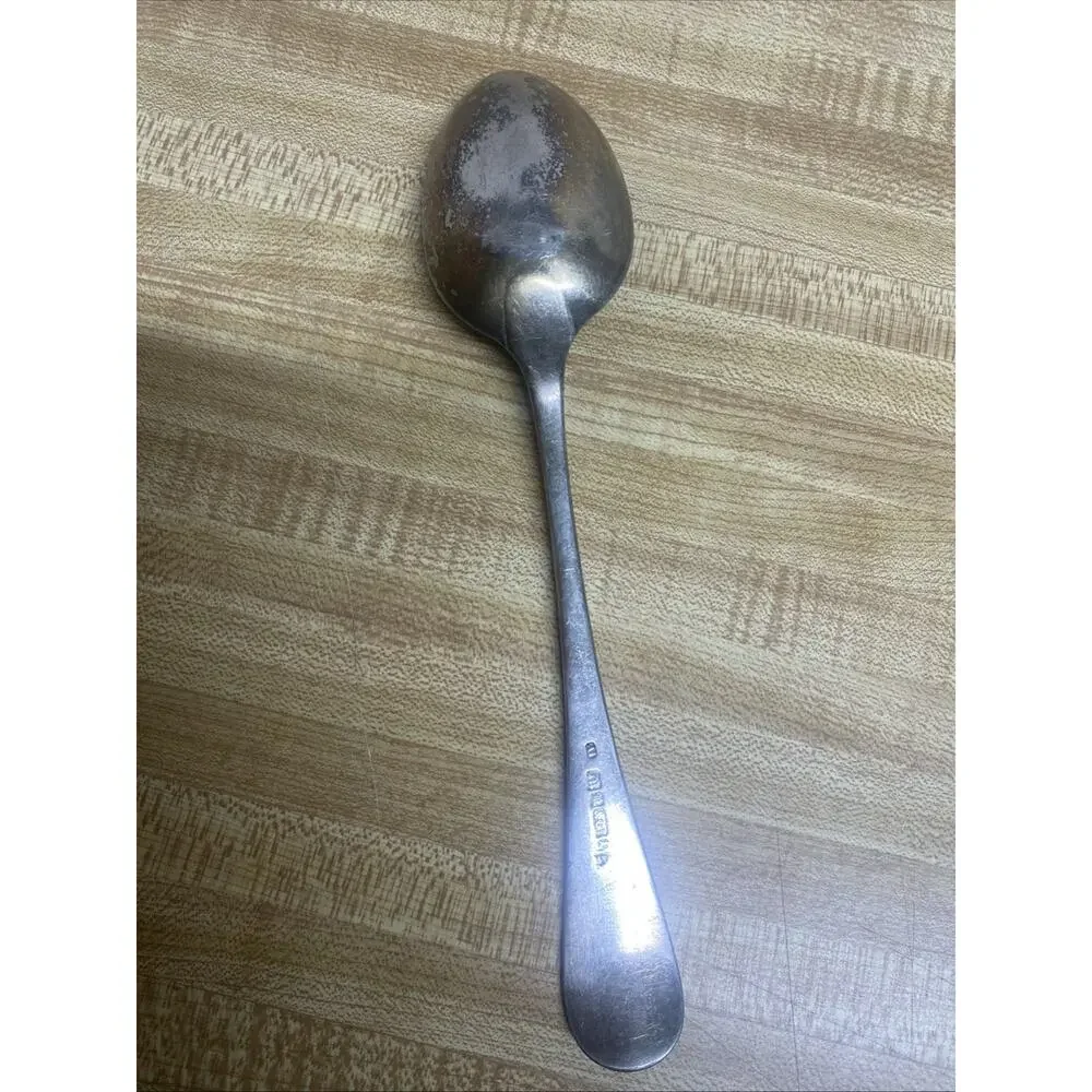 Vintage 1860 SHELL Pattern Silverplate Flatware Serving SPOON by Wm Rogers